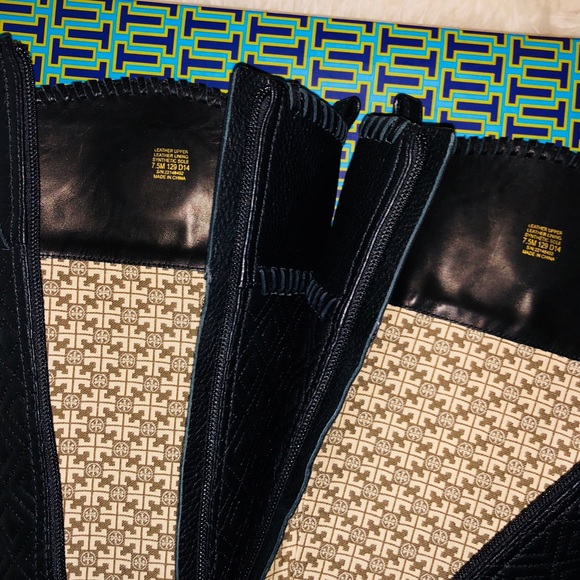 *SOLD* Tory Burch Marion Quilted Riding Boots - Picture 6 of 8